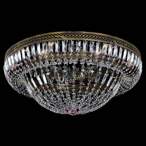 Люстра Венеция Купол пластинка под бронзу Розовая в Кирове Гусь Хрустальный