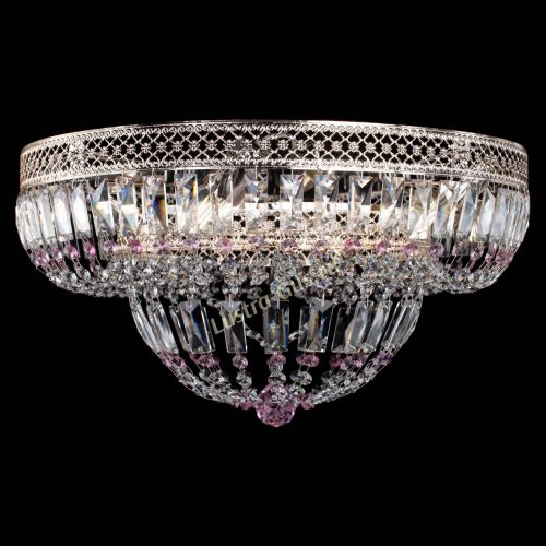Люстра Венеция Купол пластинка Розовая в Кирове Гусь Хрустальный