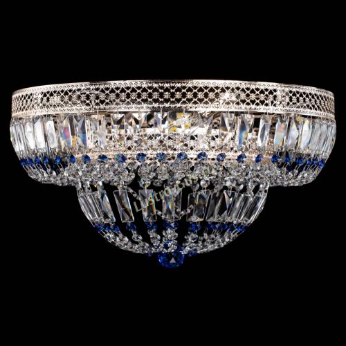 Люстра Венеция Купол пластинка Синяя в Кирове Гусь Хрустальный