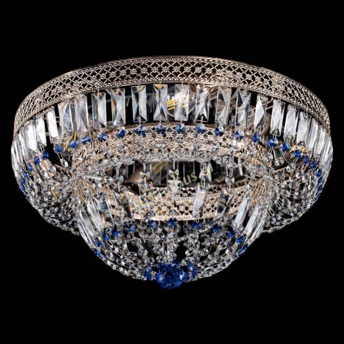 Люстра Венеция Купол пластинка Синяя в Кирове Гусь Хрустальный