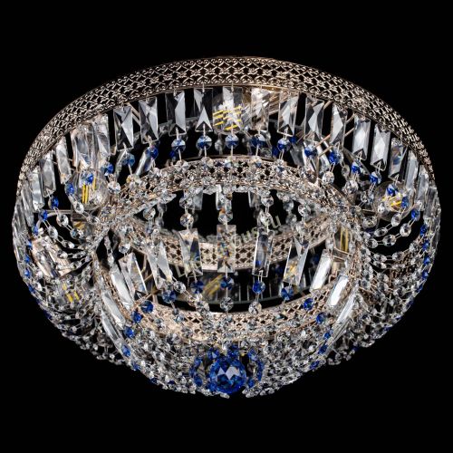 Люстра Венеция Купол пластинка Синяя в Кирове Гусь Хрустальный
