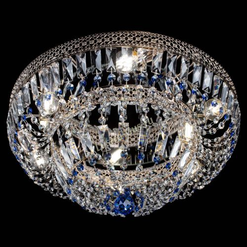 Люстра Венеция Купол пластинка Синяя в Кирове Гусь Хрустальный