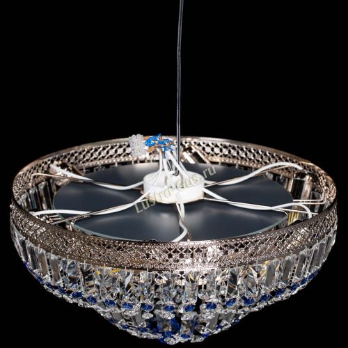 Люстра Венеция Купол пластинка Синяя в Кирове Гусь Хрустальный