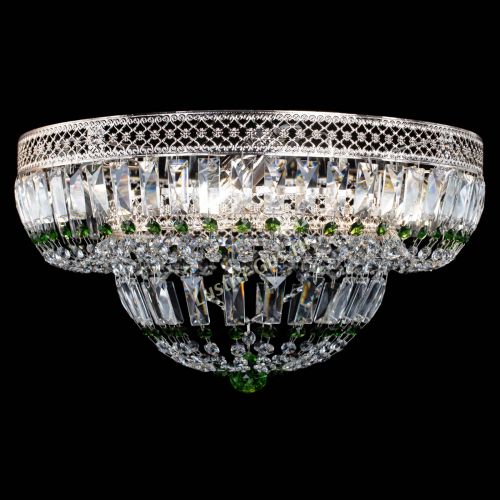 Люстра Венеция Купол пластинка Зеленая в Кирове Гусь Хрустальный