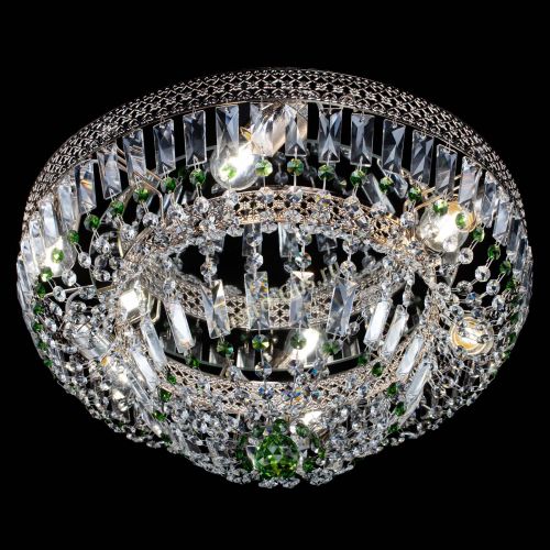 Люстра Венеция Купол пластинка Зеленая в Кирове Гусь Хрустальный