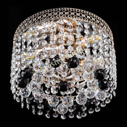 Люстра Венеция шар №2 черная в Кирове Гусь Хрустальный