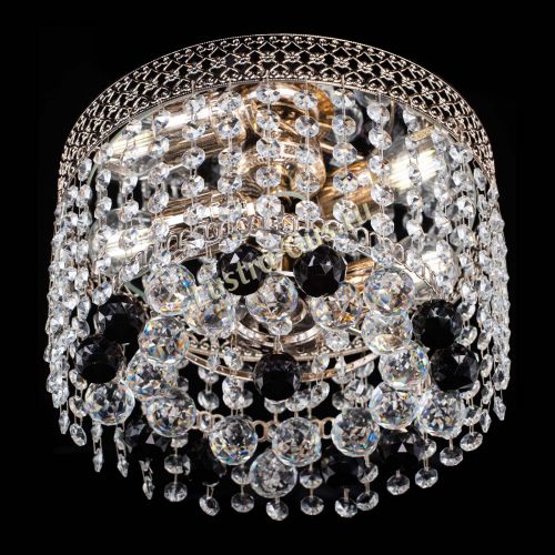 Люстра Венеция шар №2 черная в Кирове Гусь Хрустальный