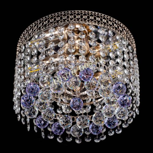 Люстра Венеция шар №2 фиолетовая в Кирове Гусь Хрустальный