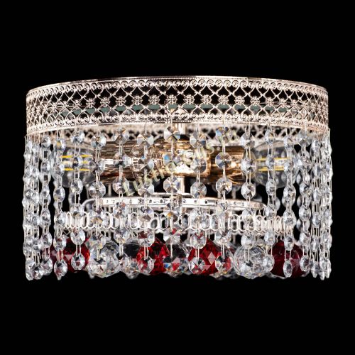 Люстра Венеция шар №2 красная в Кирове Гусь Хрустальный