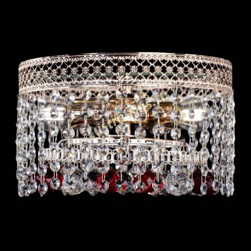 Люстра Венеция шар №2 красная в Кирове Гусь Хрустальный