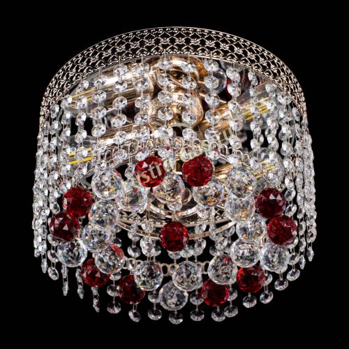 Люстра Венеция шар №2 красная в Кирове Гусь Хрустальный