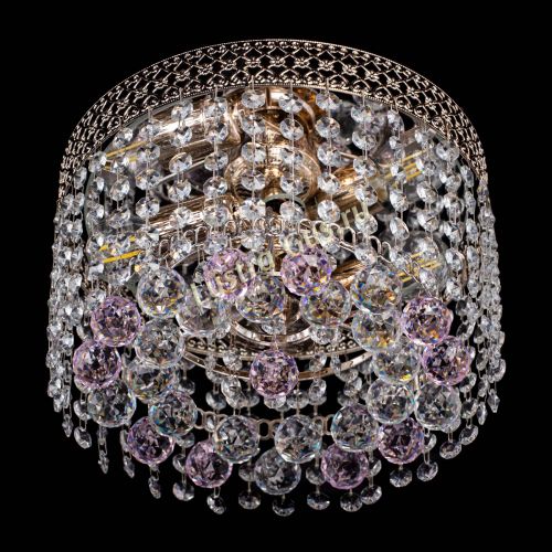 Люстра Венеция шар №2 розовая в Кирове Гусь Хрустальный