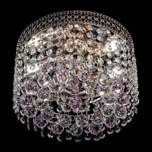 Люстра Венеция шар №2 розовая в Кирове Гусь Хрустальный