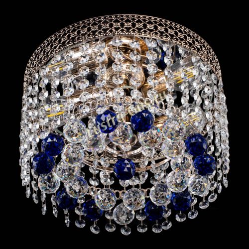 Люстра Венеция шар №2 синяя в Кирове Гусь Хрустальный