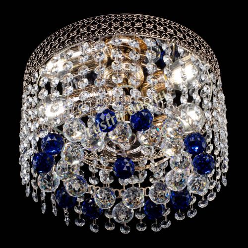 Люстра Венеция шар №2 синяя в Кирове Гусь Хрустальный
