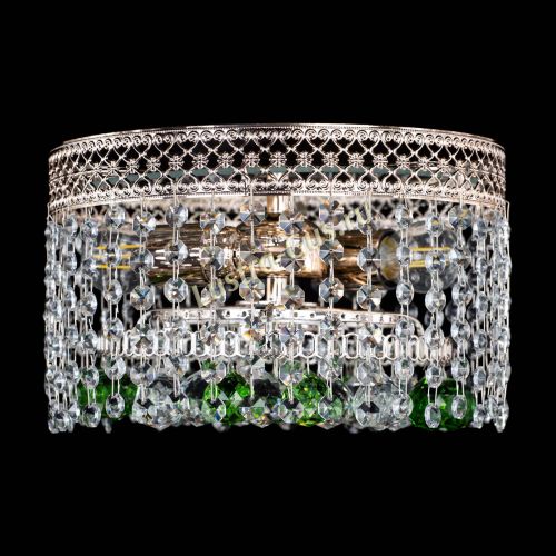 Люстра Венеция шар №2 зеленая в Кирове Гусь Хрустальный