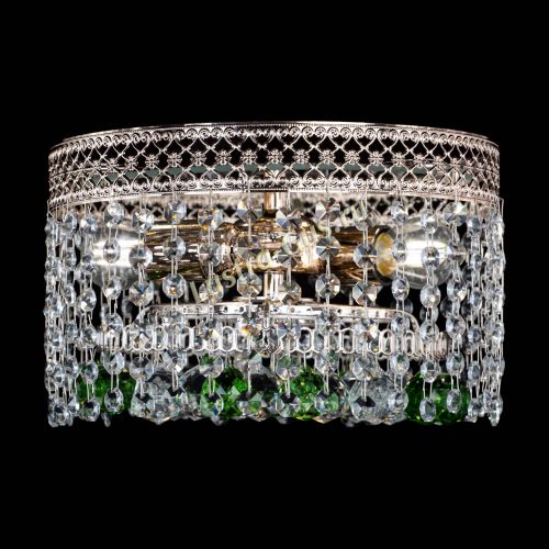 Люстра Венеция шар №2 зеленая в Кирове Гусь Хрустальный