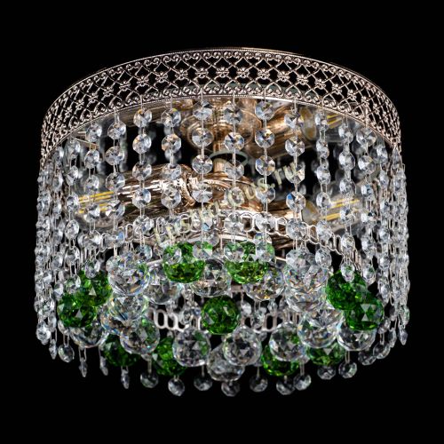 Люстра Венеция шар №2 зеленая в Кирове Гусь Хрустальный