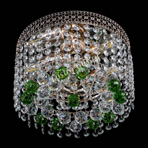 Люстра Венеция шар №2 зеленая в Кирове Гусь Хрустальный