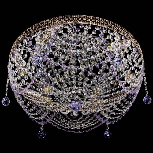 Люстра Венеция Жасмин фиолетовая в Кирове Гусь Хрустальный