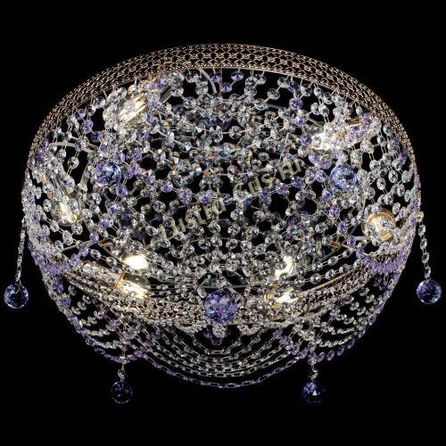 Люстра Венеция Жасмин фиолетовая в Кирове Гусь Хрустальный