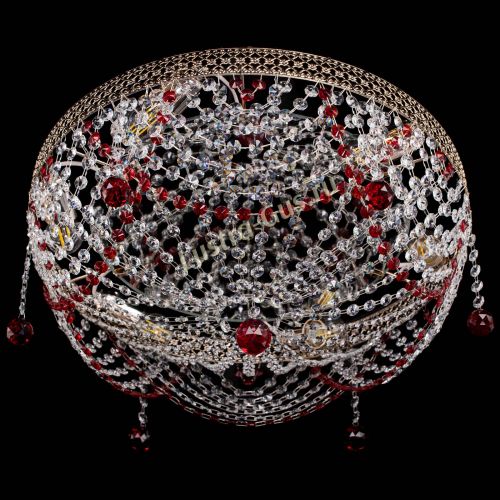 Люстра Венеция Жасмин красная в Кирове Гусь Хрустальный