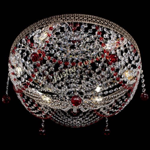 Люстра Венеция Жасмин красная в Кирове Гусь Хрустальный