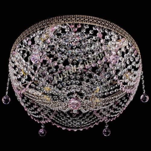 Люстра Венеция Жасмин розовая в Кирове Гусь Хрустальный