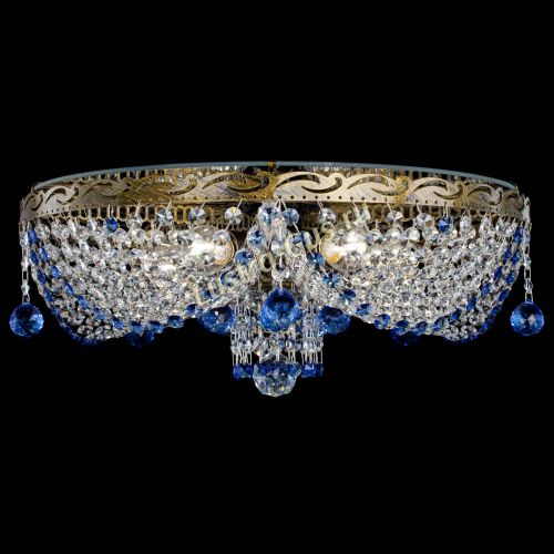 Люстра Виктория Синяя под бронзу в Кирове Гусь Хрустальный