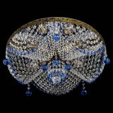 Люстра Виктория Синяя под бронзу в Кирове