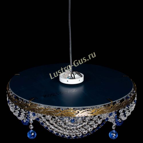 Люстра Виктория Синяя под бронзу в Кирове Гусь Хрустальный