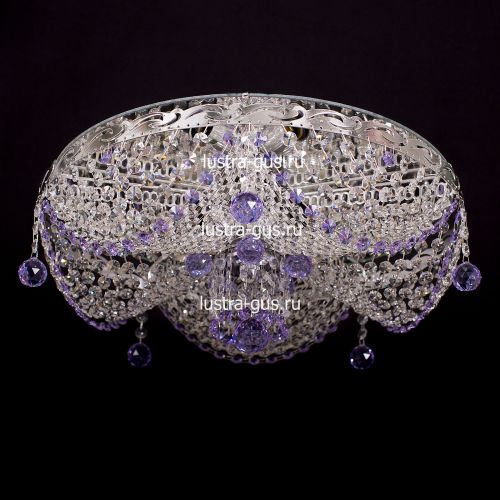 Люстра Виктория сиреневая в Кирове Гусь Хрустальный