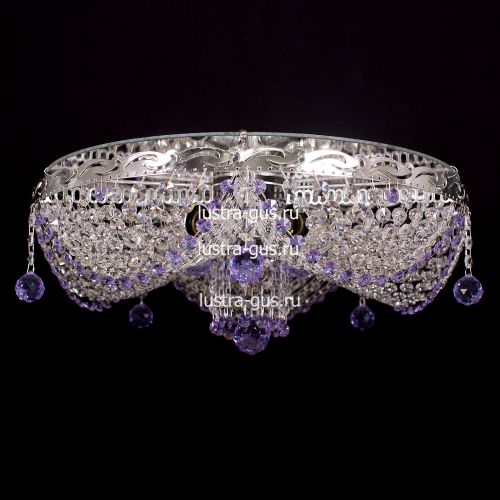 Люстра Виктория сиреневая в Кирове Гусь Хрустальный
