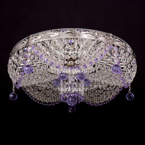 Люстра Виктория сиреневая в Кирове Гусь Хрустальный