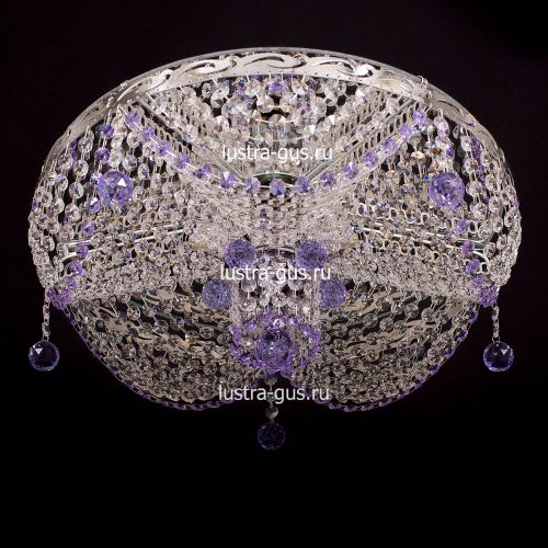 Люстра Виктория сиреневая в Кирове Гусь Хрустальный