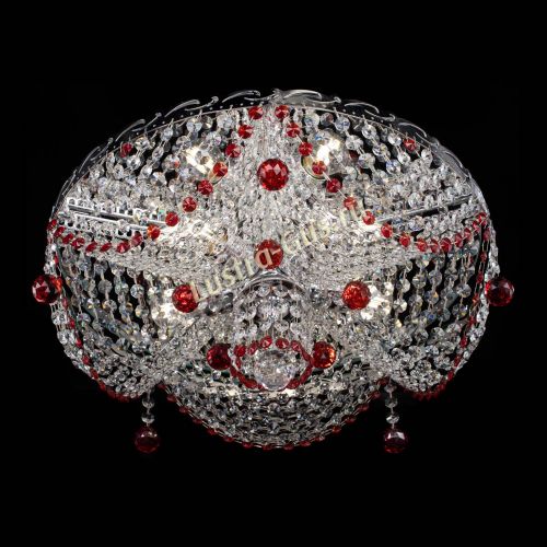 Люстра Виктория красная в Кирове Гусь Хрустальный