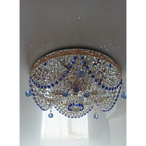 Люстра Виктория Синяя в Кирове Гусь Хрустальный