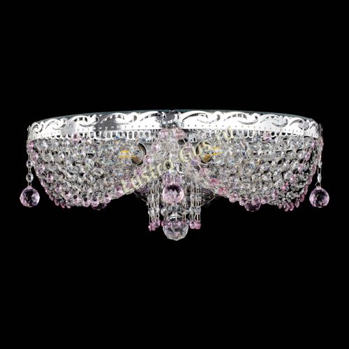 Люстра Виктория розовая в Кирове Гусь Хрустальный