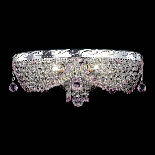 Люстра Виктория розовая в Кирове Гусь Хрустальный