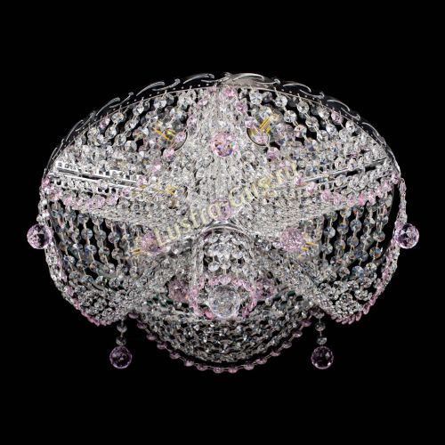 Люстра Виктория розовая в Кирове Гусь Хрустальный