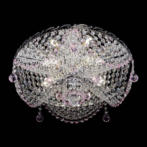 Люстра Виктория розовая в Кирове Гусь Хрустальный