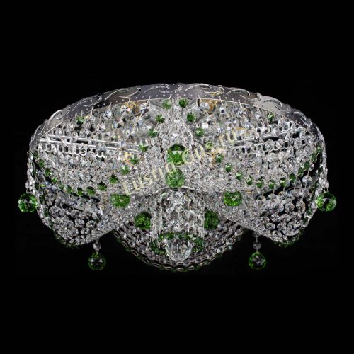 Люстра Виктория зеленая в Кирове Гусь Хрустальный