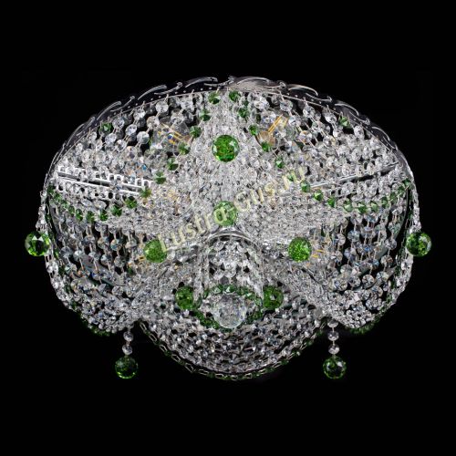 Люстра Виктория зеленая в Кирове Гусь Хрустальный