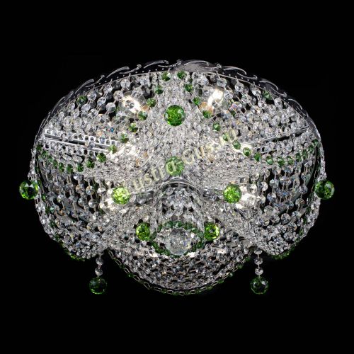 Люстра Виктория зеленая в Кирове Гусь Хрустальный