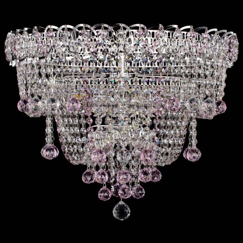 Люстра Водопад Софья розовая в Кирове Гусь Хрустальный