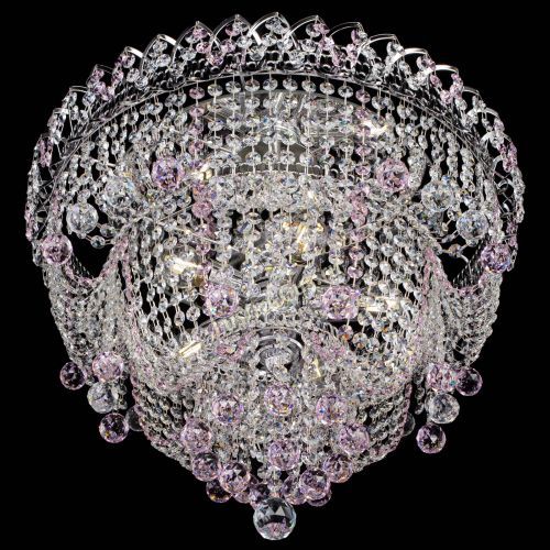 Люстра Водопад Софья розовая в Кирове Гусь Хрустальный