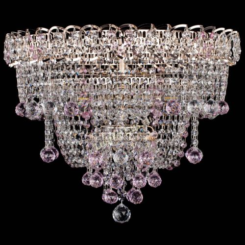 Люстра Водопад Софья розовая в Кирове Гусь Хрустальный