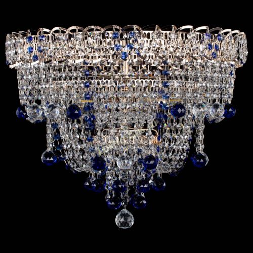 Люстра Водопад Софья синяя в Кирове Гусь Хрустальный