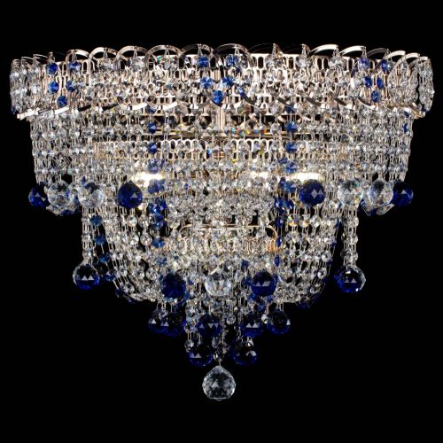 Люстра Водопад Софья синяя в Кирове Гусь Хрустальный