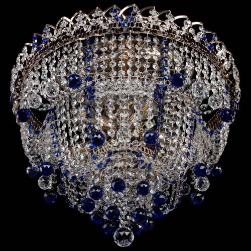 Люстра Водопад Софья синяя в Кирове Гусь Хрустальный